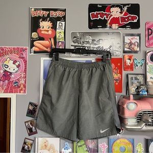 Nike mens gray athletic dri-fit shorts